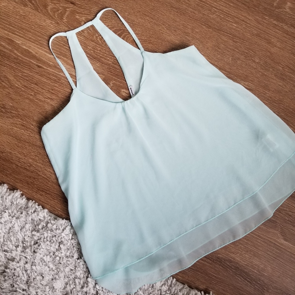 PIMKIE Tiffany Blue Double Layer Tank Top